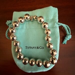 Tiffany & Co Hardware Bead Bracelet in Sterling Silver 10 mm 8.25 length